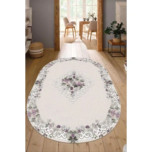 Napoli Home Dijital Baskılı Kaymaz Taban Yıkanabilir Oval Salon Halısı Mutfak Halısı Yolluk NDO-SD-404