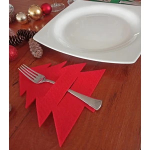 Çatal Bıçak Kılıfı - Amerikan Servis - Sofra Sunum - Yılbaşı Çam Ağacı - 6'lı
