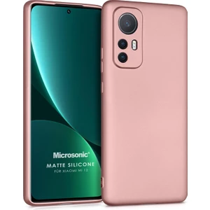 Matte Silicone Xiaomi Mi 12 Lite Kılıf Rose Gold