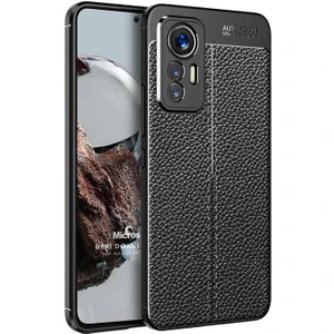 Xiaomi Mi 12 Lite Kılıf Deri Dokulu Silikon Siyah