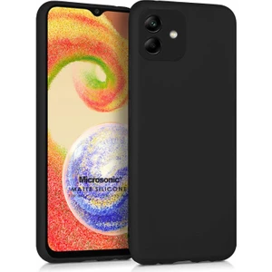 Matte Silicone Samsung Galaxy A04 Kılıf Siyah