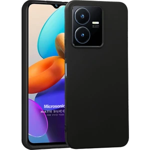 Matte Silicone Vivo Y22S Kılıf Siyah