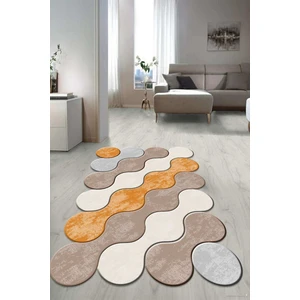 Dijital Baskılı Kaymaz Taban Yıkanabilir Lazer Kesim Salon Halısı Yolluk NLZR-HT-878