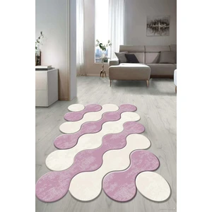 Dijital Baskılı Kaymaz Taban Yıkanabilir Lazer Kesim Salon Halısı Yolluk NLZR-HT-881