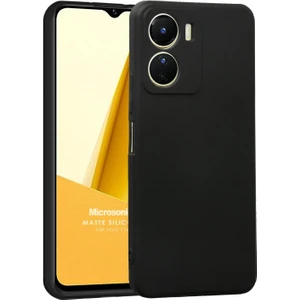 Matte Silicone Vivo Y16 Kılıf Siyah