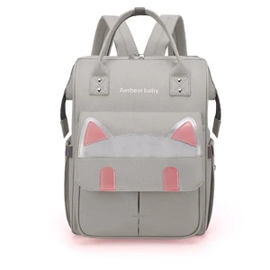 Love Home Hırsızlık Önleyici Kedi Kulaklı Sırt Çantası - Gri (Yurt Dışından)