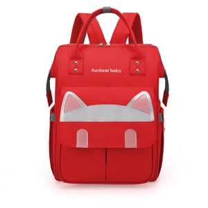 Love Home Hırsızlık Önleyici Kedi Kulaklı Sırt Çantası - Kırmızı (Yurt Dışından)