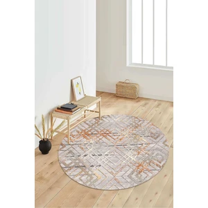 Napoli Home Dijital Baskılı Kaymaz Taban Yıkanabilir Yuvarlak Salon Halısı Koridor Halısı Paspas NDY-HT-1402