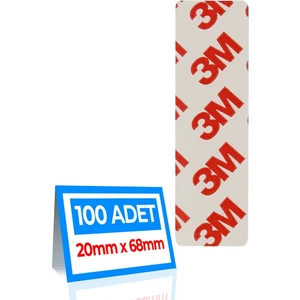 Hazır Kesim Şeffaf Çok Güçlü 20 mm x 68 mm 100 Adet