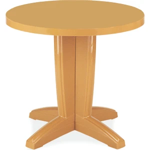 Bravo Masa Plastik Bahçe Masası Teak Yuvarlak 80 cm