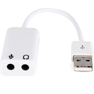 Harici Kablolu 7.1 USB Ses Kartı 3.5mm Mikrofon Çevirici Dönüştürücü Adaptör
