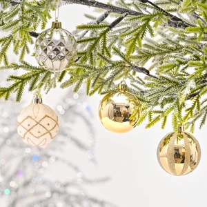 Karaca Home New Year Yeni Yıl Goldy Yıldız Başlıklı 21 Parça Ağaç Süsleme Seti