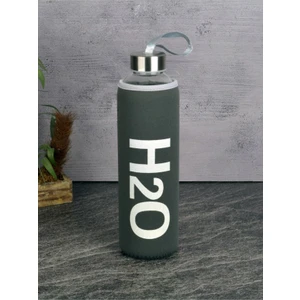 H2O Kılıflı Cam Matara - 500 ml - H2O87500 Gri