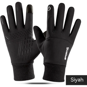 Kış Dokunmatik Ekran Su Geçirmez Taktik Kaymaz Spor Eldiven