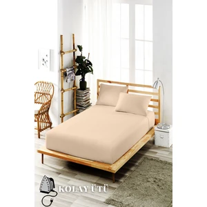 Ely Parker Kolay Ütü Lastikli Çarşaf Takımı-Tüm Ebatlar-Yüksek Yataklar-Bej
