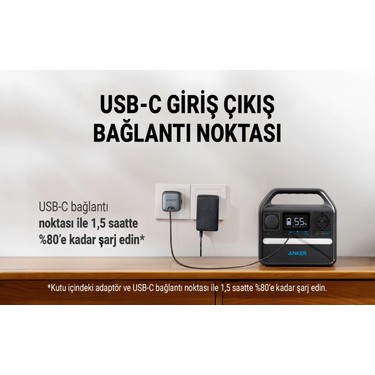 Anker PowerHouse 521 Taşınabilir Güç Kaynağı 256Wh 200W Ev Fiyatı