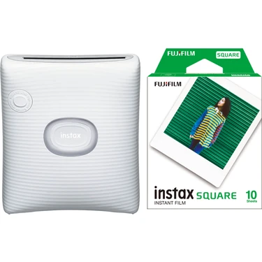 Instax Sq Link Beyaz Ex D Akıllı Telefon Yazıcısı ve 10'lu