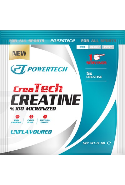 Powertech Createch Creatine 5 gr x 20 Sachets Aromasız