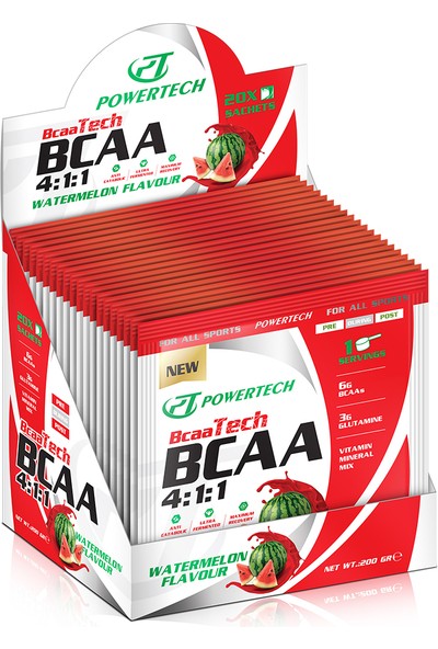 Powertech Bcaatech Bcaa 4.1.1 10 gr x 20 Sachets Karpuz Aromalı
