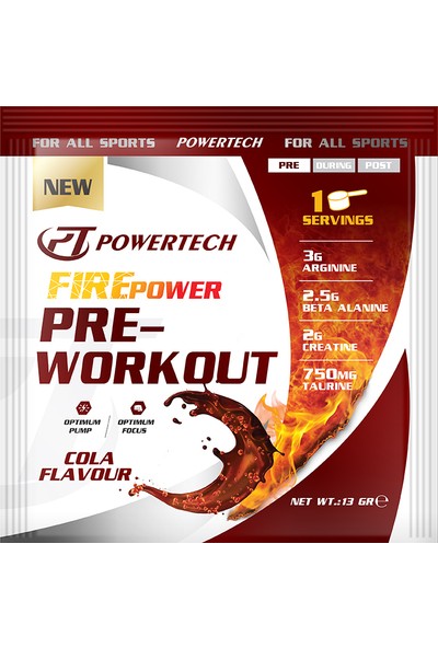 Powertech Firepower Pre Workout 13 gr x 20 Sachets Kola Aromalı