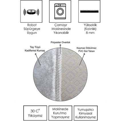 Dijital Baskılı Kaymaz Taban Yıkanabilir Lazer Kesim Salon Halısı Yolluk NLZR-HY-1182 modelleri