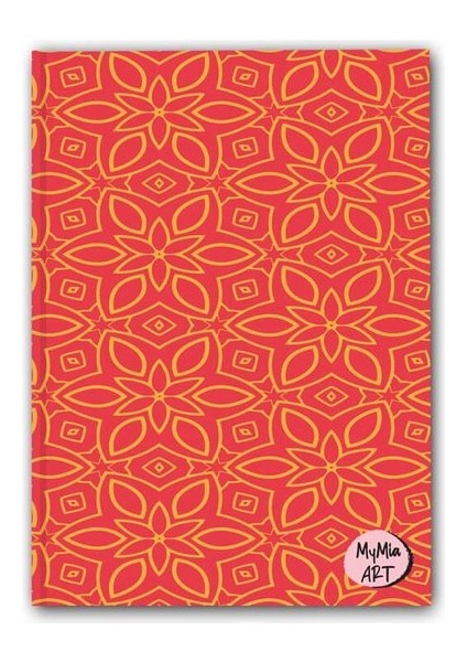 Turuncu Çiçek Sert Kapak Defter