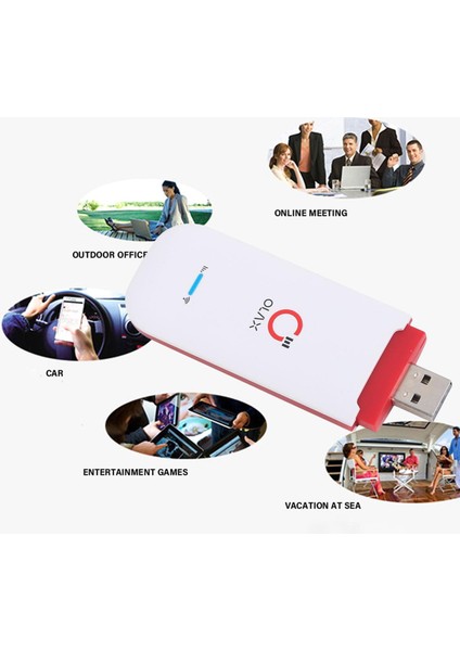 4g Lte USB Modem Dongle W / Sım Kart Yuvası Ağ Adaptörü Hotspot Bilgisayar Için (Yurt Dışından)