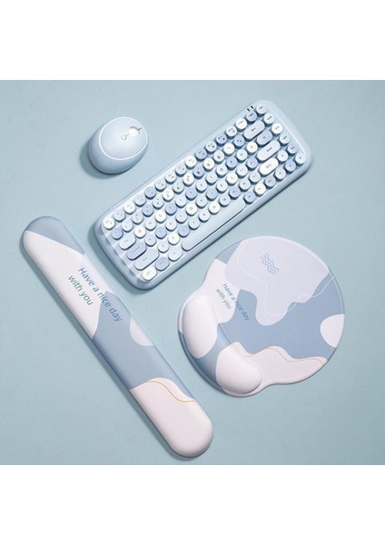 Bellek Köpüğü Klavye ve Fare Bileği Dinlenme Pedleri Bilekle Mousepad Seti Yuvarlak (Yurt Dışından) indirimleri