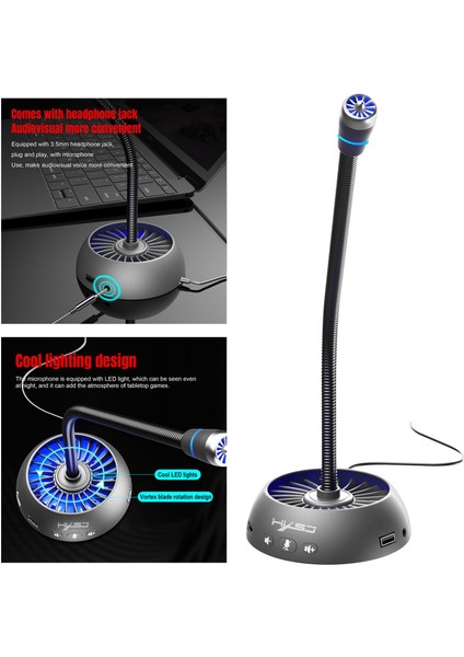 Pc Dizüstü Dizüstü Bilgisayar Oyun Sohbeti Için Masaüstü Mikrofon Konuşma Kayıt Mikrofonu Black4 (Yurt Dışından)