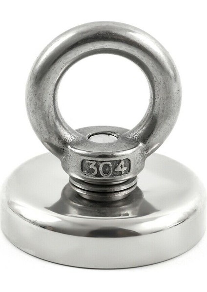 40 mm Çap, 40 kg Taşıma Gücü, Halkalı Neodyum Pot Mıknatıs, Fishing Magnet, Güçlü Deniz Kanca Kurtarma Mıknatısı