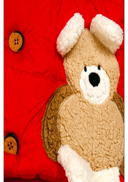 Yeni Sezon Sevimli Peluş Oyuncak Ayılı Cepli Kapüşonlu Bebek Mont fırsatları