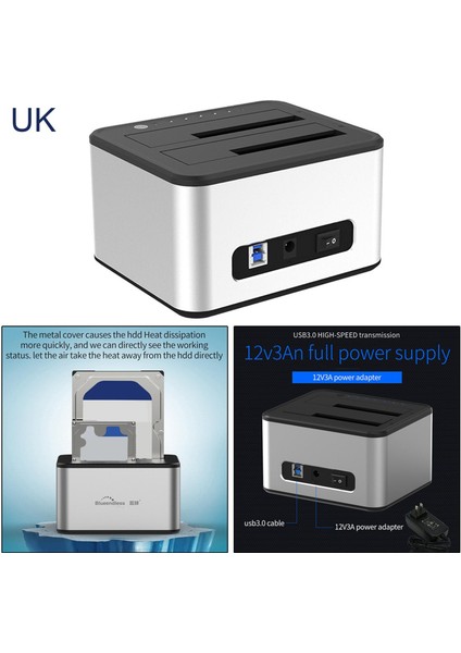 2.5 "3.5" Sabit Disk Docking Istasyonu Sabit Disk Dock Çevrimdışı Klon Uk Fiş (Yurt Dışından)