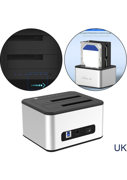 2.5 "3.5" Sabit Disk Docking Istasyonu Sabit Disk Dock Çevrimdışı Klon Uk Fiş (Yurt Dışından)