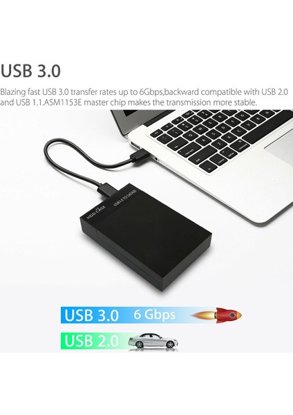 USB 3.0 Harici 2.5 "3.5" Sata Sabit Disk Kasası HDD Disk Kılıfı Ab Fişi (Yurt Dışından)