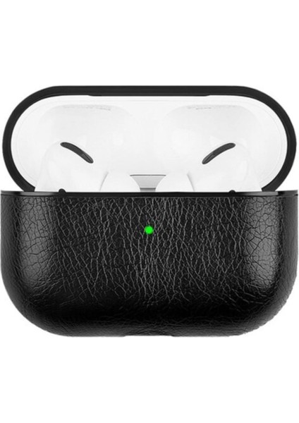 Apple Airpods Pro Kulaklık Koruma Deri Kılıf Siyah
