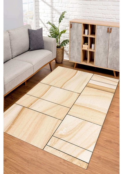 Dijital Kaymaz Taban Yıkanabilir Renkli Salon Halısı Mutfak Halısı Yolluk ND-SD-164