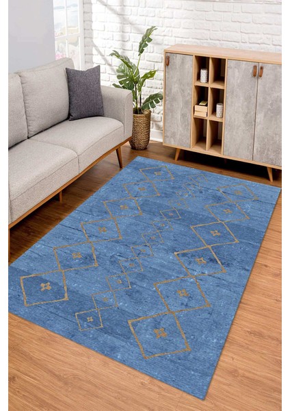 Dijital Kaymaz Taban Yıkanabilir Renkli Salon Halısı Mutfak Halısı Yolluk ND-SD-274