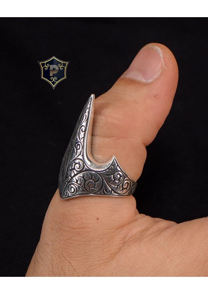 Gümüş 925 Ayar Gümüş Erkek Baş Parmak Zihgir Yüzüğü modelleri