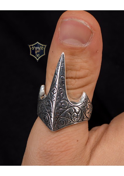 Gümüş 925 Ayar Gümüş Erkek Baş Parmak Zihgir Yüzüğü indirimleri