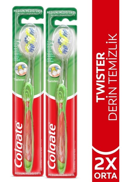 Twister Derin Temizlik Orta Diş Fırçası X 2 Adet
