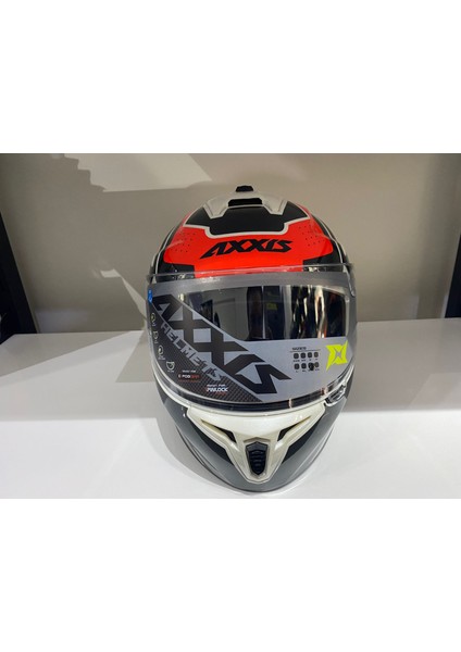 Kask Axxis Draken S Cougar Gloss Fluor /red fiyatları