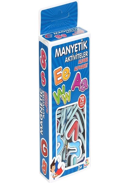 Manyetik Alfabe 70 Parça-Manyetik Sayılar 47 Parça (2'li Magnet Set) (Magnet Alfabe-Ma