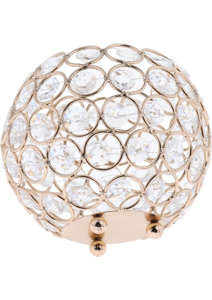 4.7 '' Kristal Adak Tealight Mum Tutucu Masa Düğün Merkez Parçası -Altın 12CM Altın fiyatları
