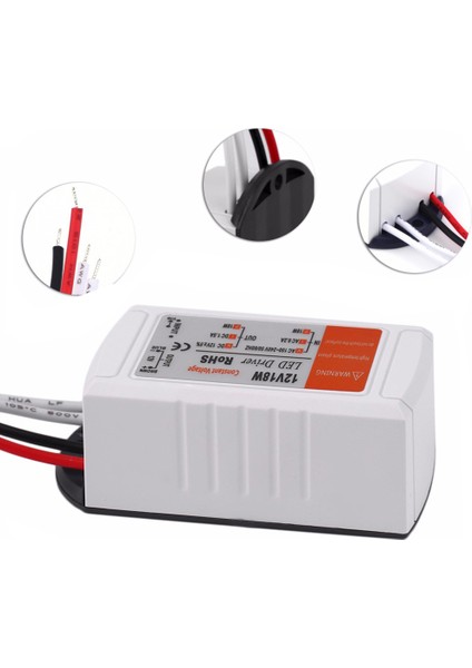 LED Güç Adaptörü, DC12V 18W, Güç Dönüştürücü Veya LED Şeritler, indirimleri