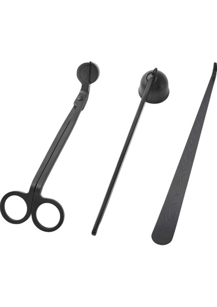 3pcs/set Mum Snuffer Kepçe Mum Aksesuar Siyah