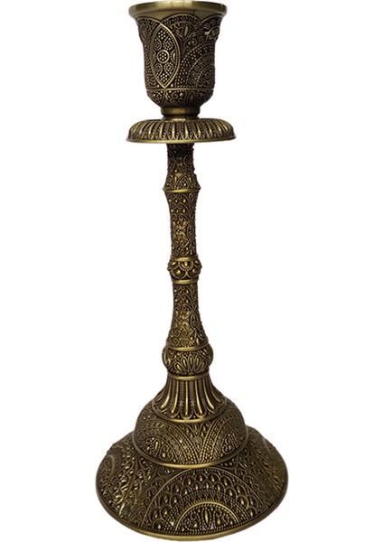 Vintage Metal Düğün Süs Mum Kupası Fener Tutucu Stand Candelabra 09