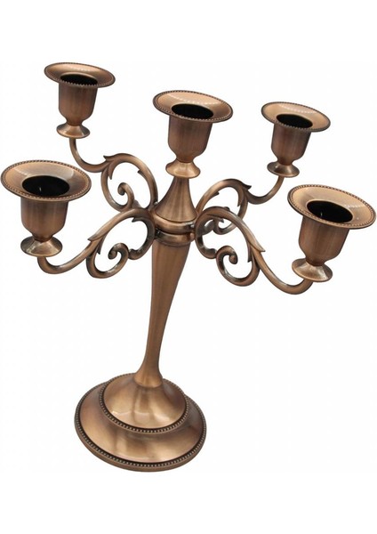 5-Candle Metal Candelabra Candlestick 10 '' Mum Tutucu Mum