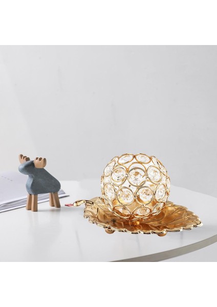Art Crystal Candle Tutucu Tealight Candelabrum Ana Partisi Yatak Odası Masası