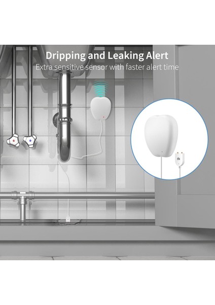 Akıllı Su Sızıntısı Banyo Suyu Taşma Taşkın Sızıntısı Sensör Sistemi