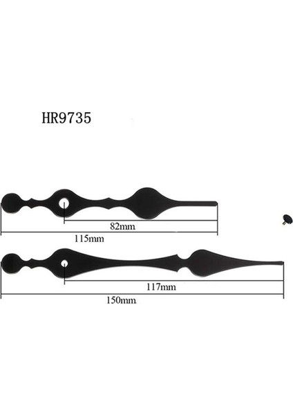 Kuvars Duvar Saati Hareketi Siyah Eller Motor Mekanizması Yedek Parçalar Kiti